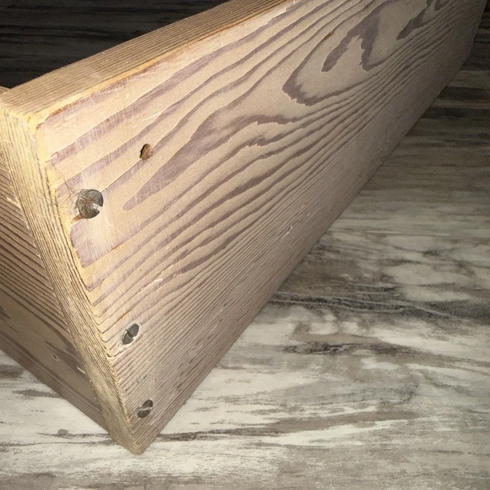 Vintage Heavy Rustic Primitive Country Wood Wall Corbel Shelf 25.5 In Cottage